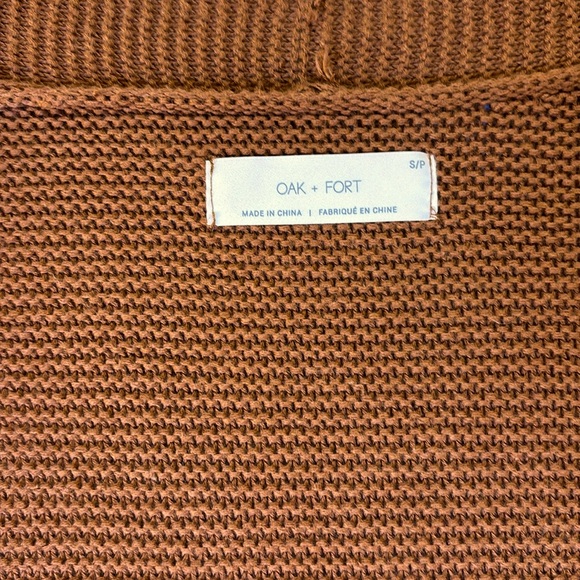 Oak + Fort Cotton Oversized Open Front Cardigan - Small - Picture 4 of 10